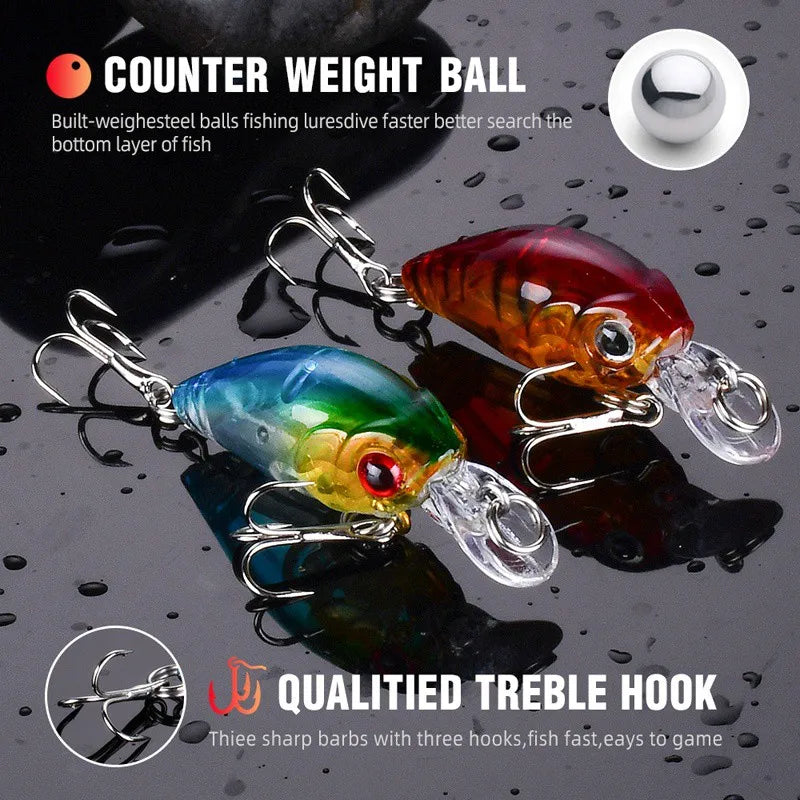 8pcs Crank Bait Minnow