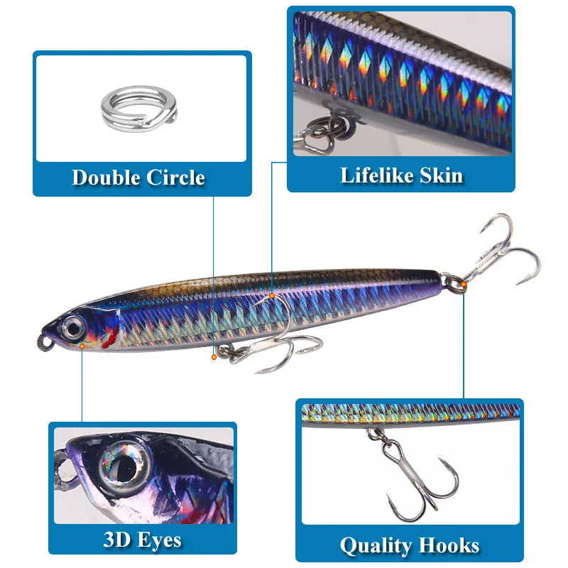 SAMOLLA Pencil Sinking Fishing Lure