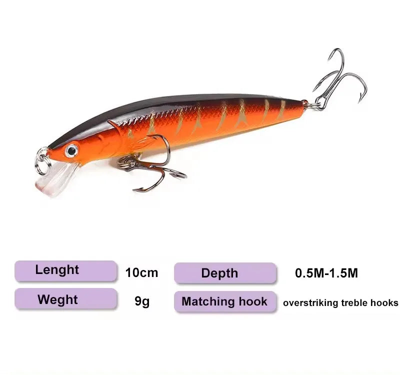 Minnow Lure With Ringing Beads