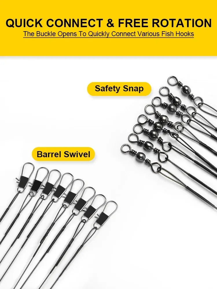 20PC Anti Bite Steel Fishing Leader