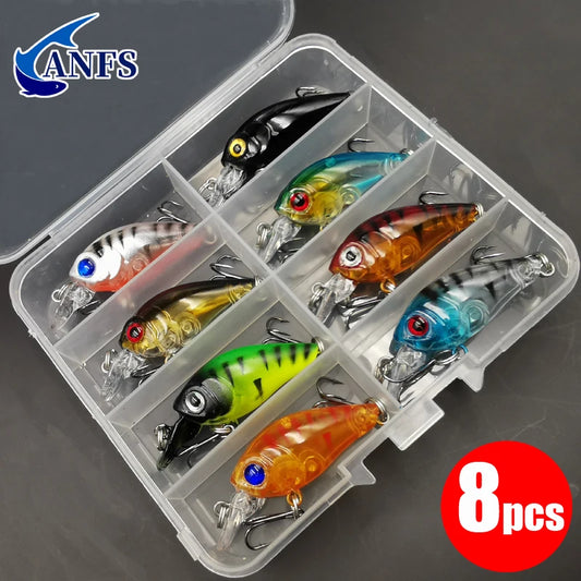 8pcs Crank Bait Minnow