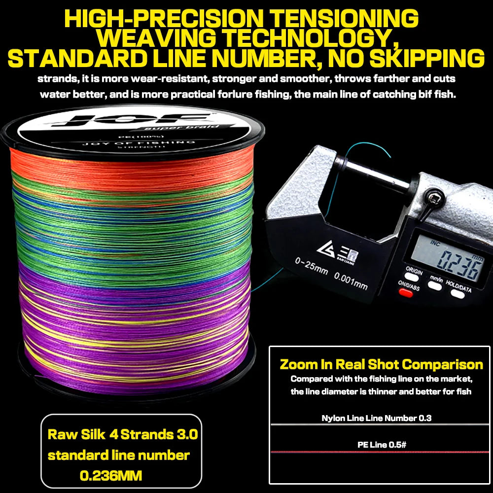 JOF 4 Braided Fishing Line Multifilament