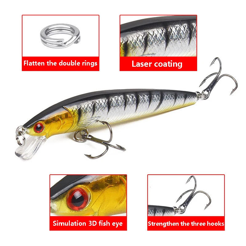 Minnow Lure With Ringing Beads