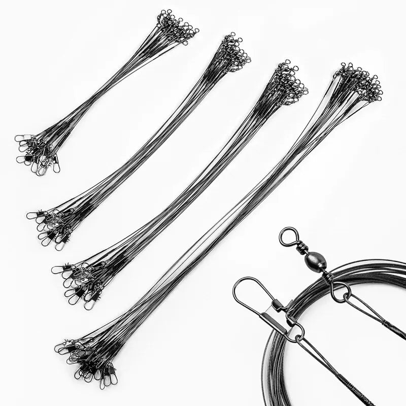 20PC Anti Bite Steel Fishing Leader