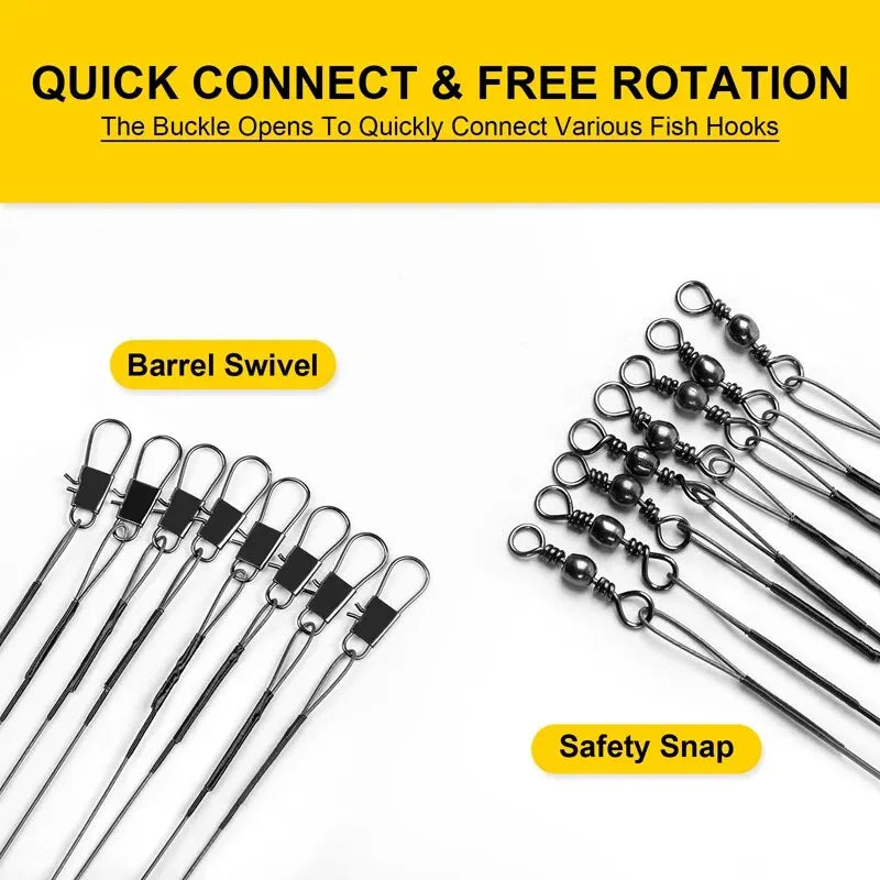 20PC Anti Bite Steel Fishing Leader