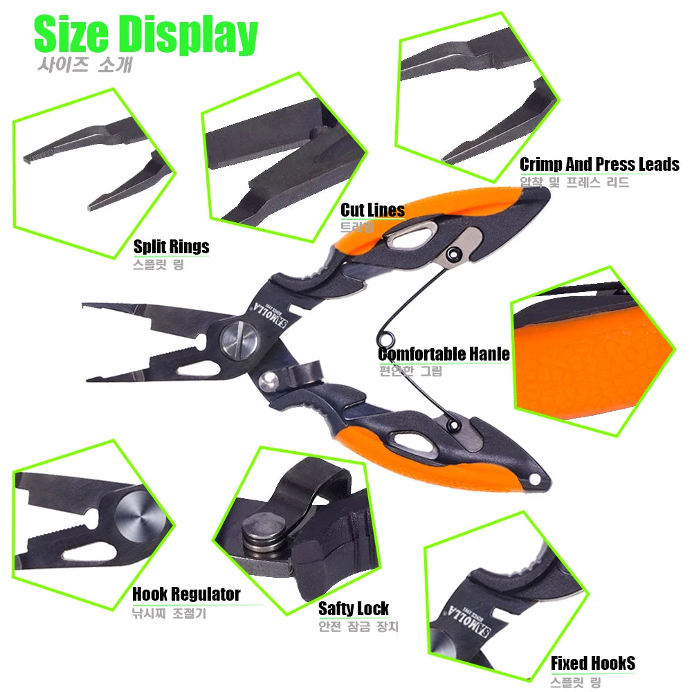 Multifunctional Fishing Pliers 420 Stainless Steel Body