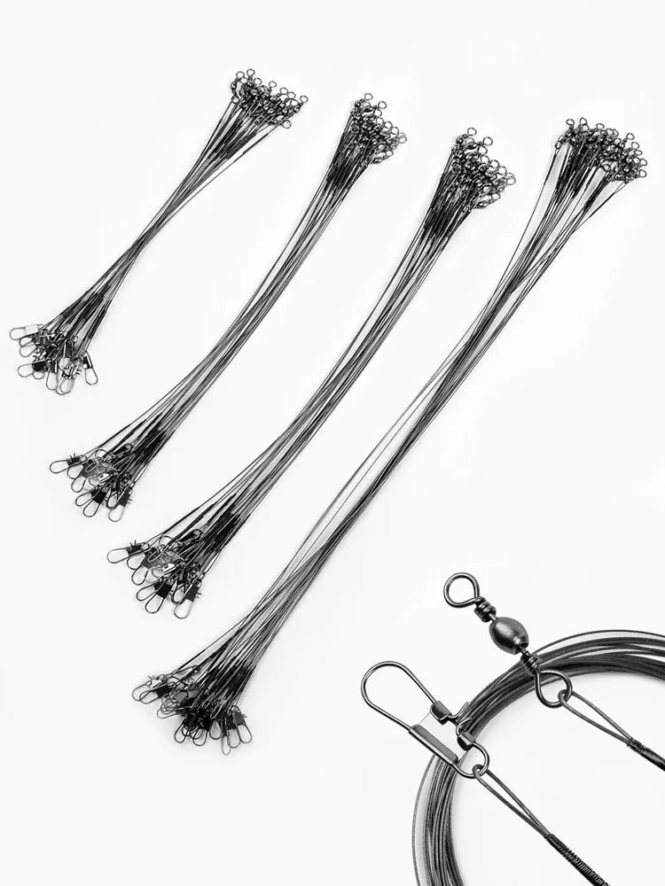 20PC Anti Bite Steel Fishing Leader
