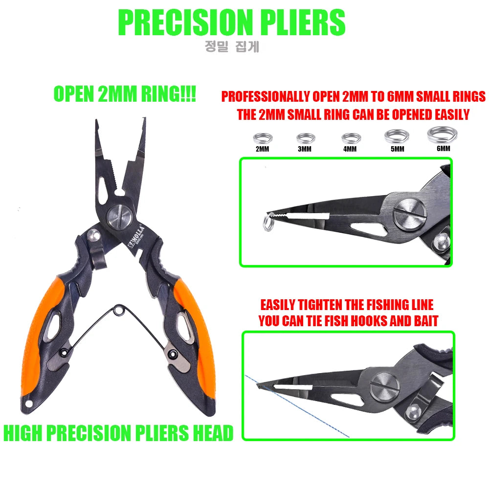 Multifunctional Fishing Pliers 420 Stainless Steel Body