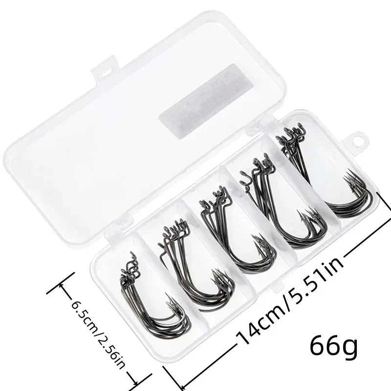 50Pcs Box Fishing Hooks Set